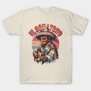 El Squatcho Western Mexican Bigfoot Sasquatch Guitar Mariachi Poncho Sombrero T-Shirt